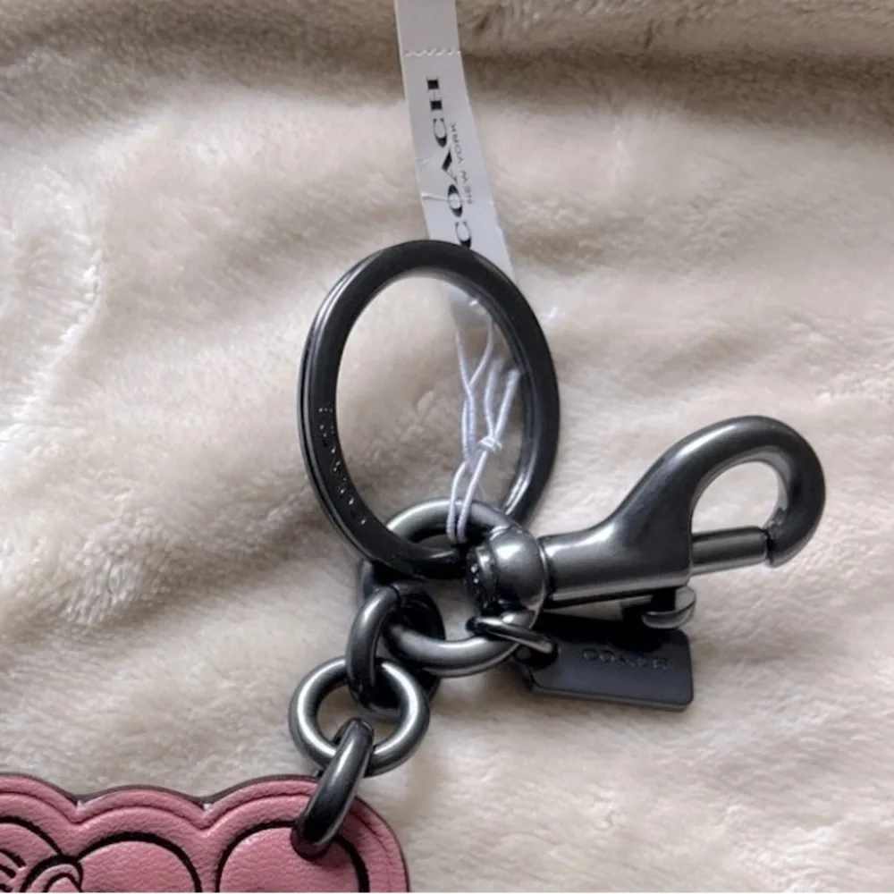 COACH X DISNEY MINNIE MOUSE ROLLER SKATING PINK BAG CHARM KEYCHAIN